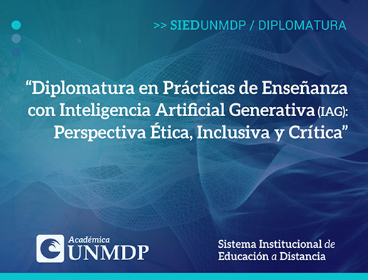 Portada de la Diplomatura en Practicas de enseñanza con Inteligencia Artificial Generativa: Perspectiva etica, inclusiva y critica