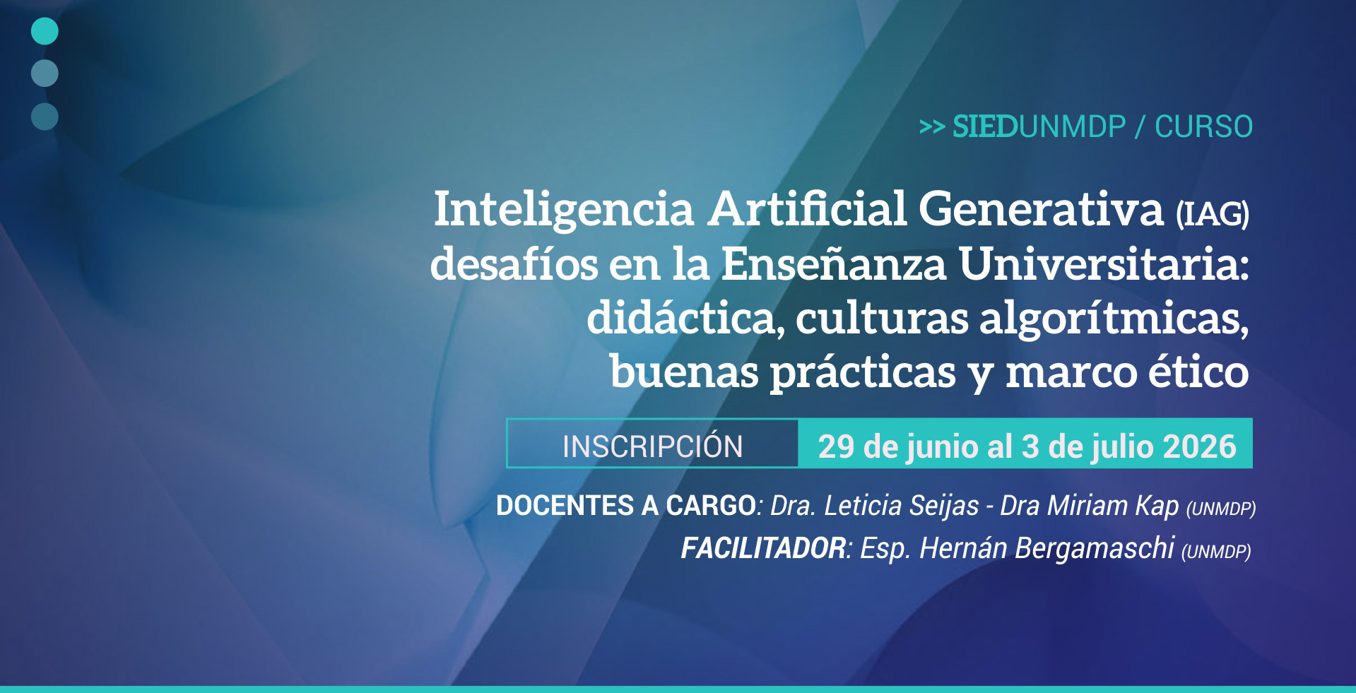 Imagen publicitaria del curso de Inteligencia Artificial Generativa