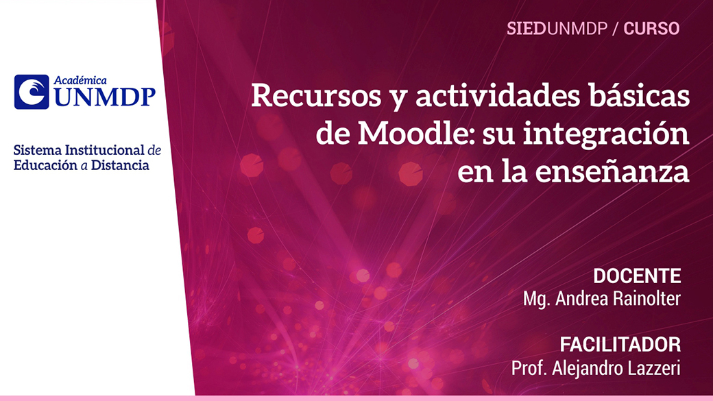 Curso Recursos y Actividades básicas de Moodle