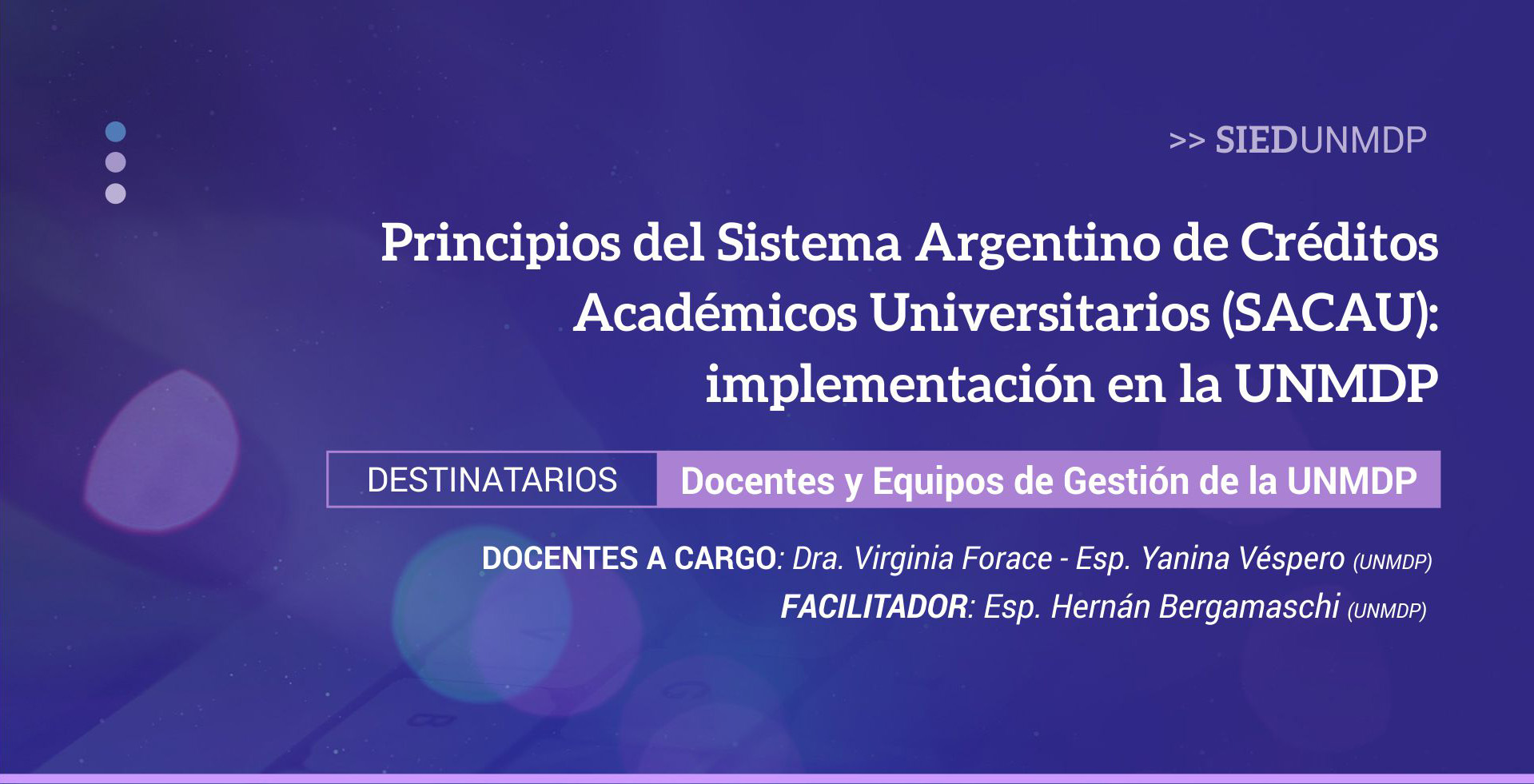 Portada del curso sacau para docentes