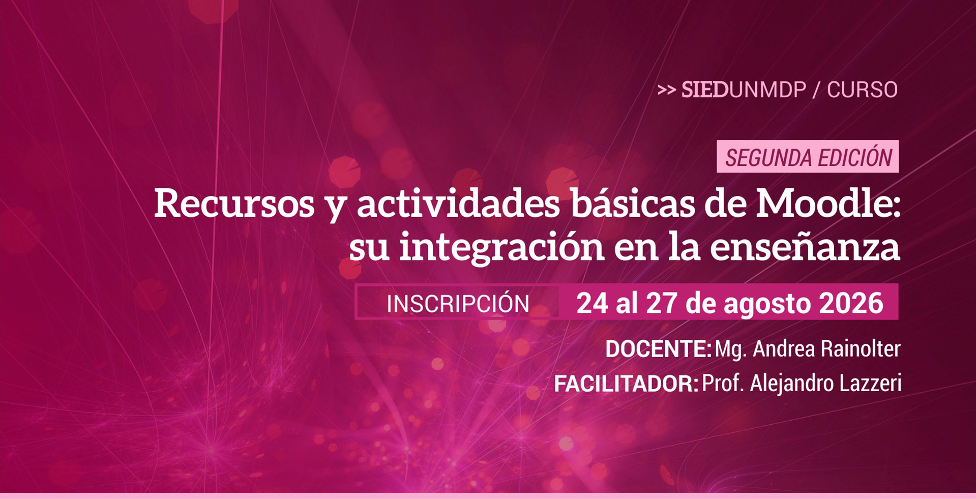 Imagen publicitaria del curso Recursos y actividades basicas de moodle